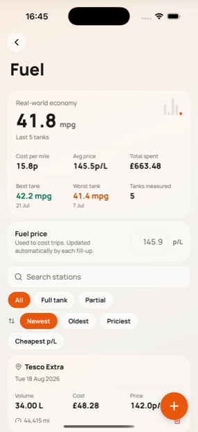 Get your real MPG, and use it